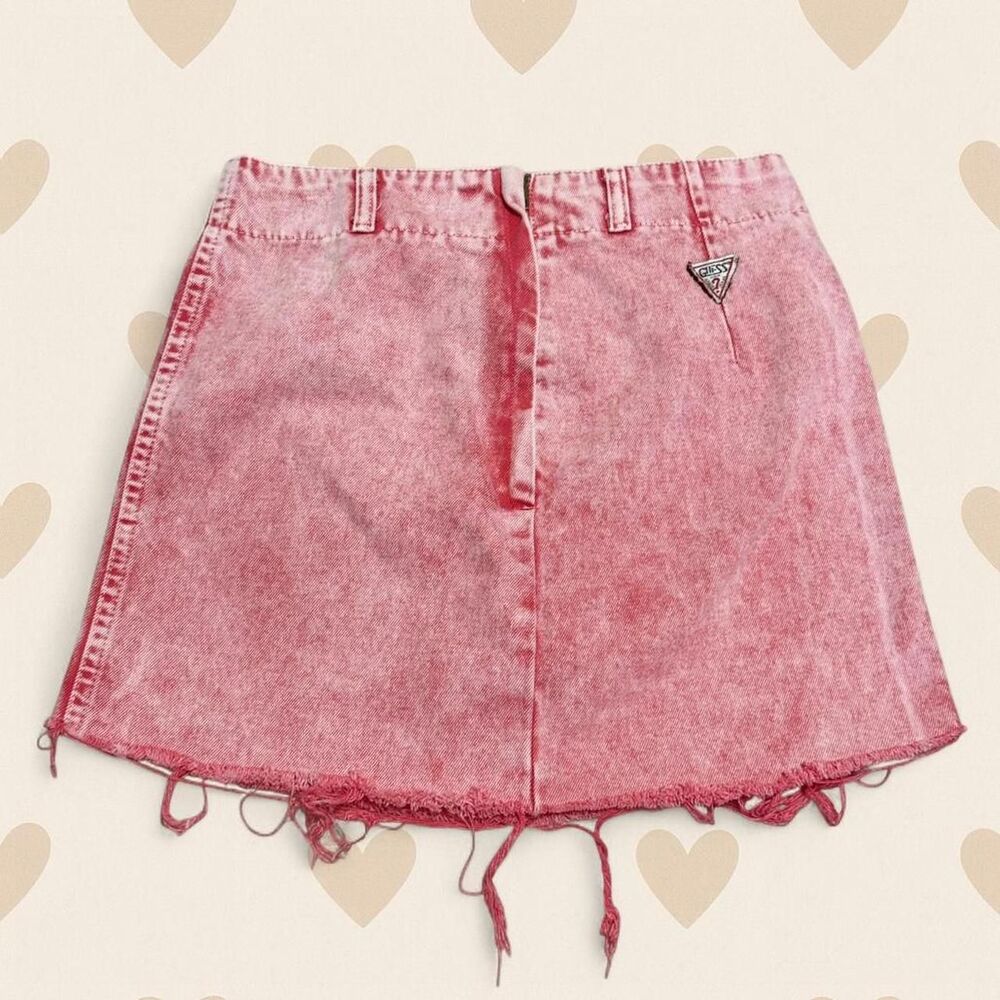 Guess Women's Pink and Red Skirt